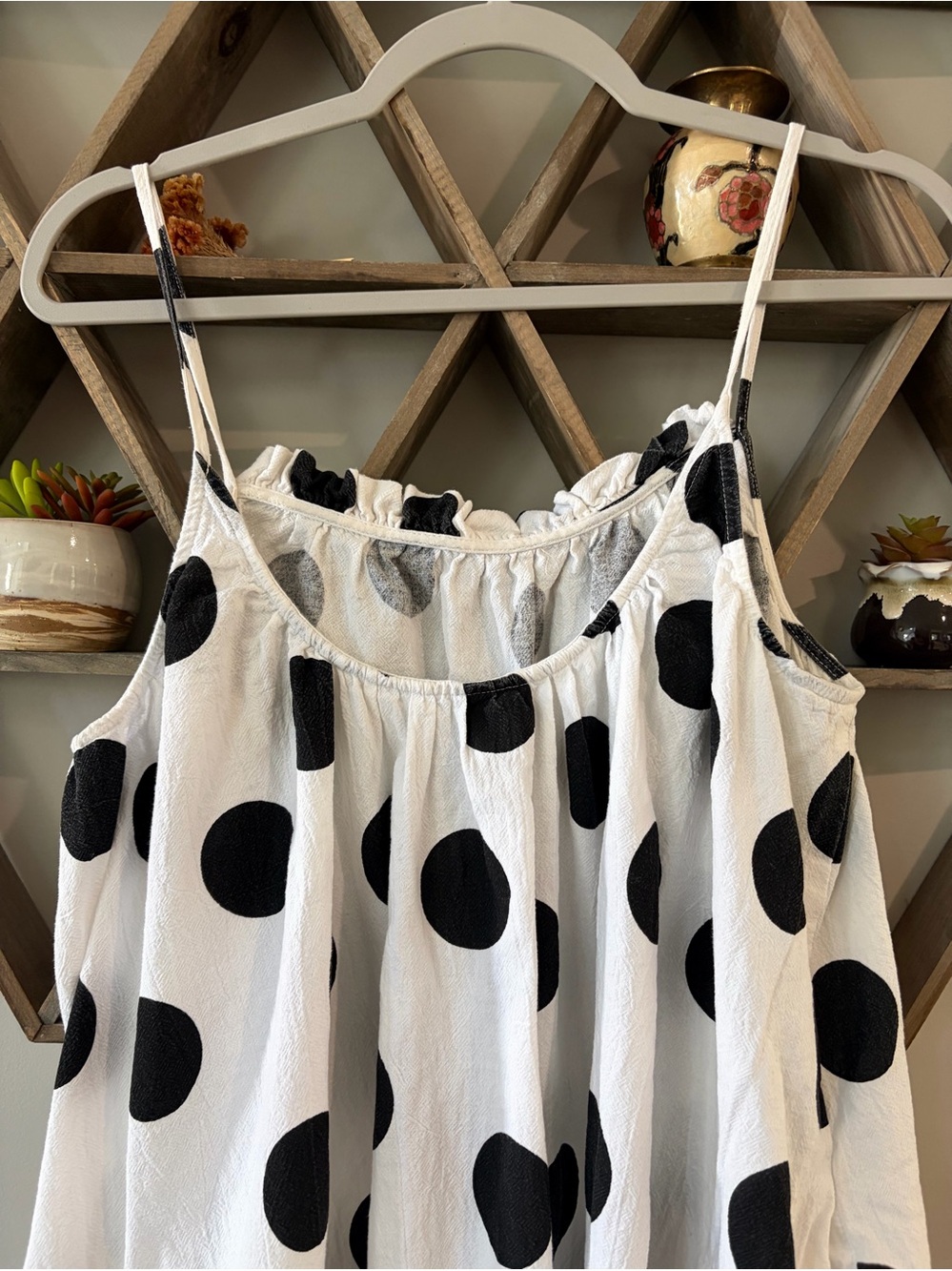 Tabitha Brown for Target Black & White Polka Dot Cover-Up Sundress. Size large. - Picture 6 of 10